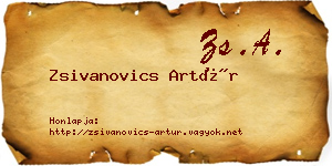 Zsivanovics Artúr névjegykártya